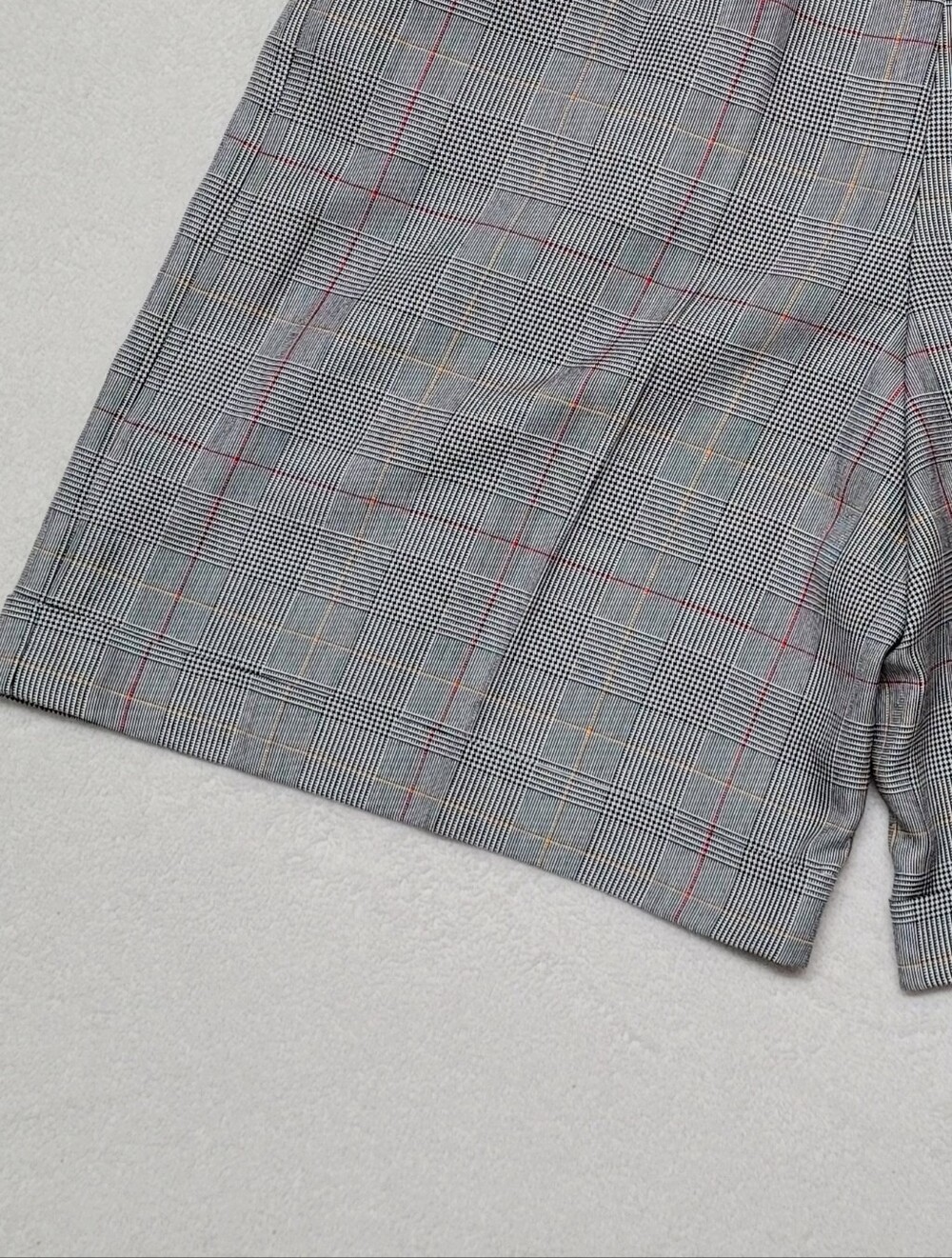 Punk Deadstock 80s Vintage Jones Wear Plaid High-Rise Pleated Culotte Shorts 12 - Picture 8 of 11